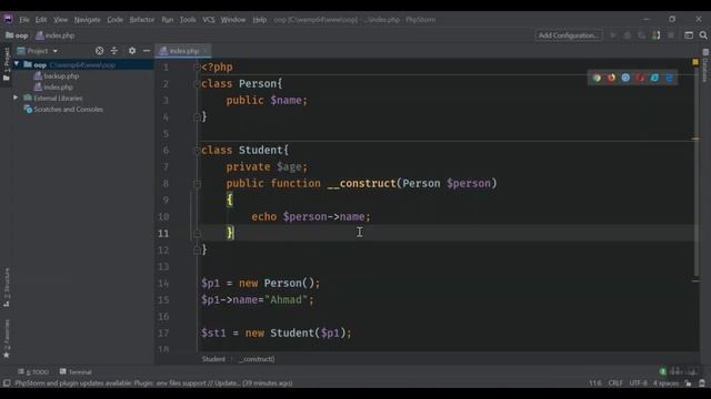 PHP OOP Constructor, Destructor, Type Hinting, Object Cloning, instanceof keyword смотреть онлайн