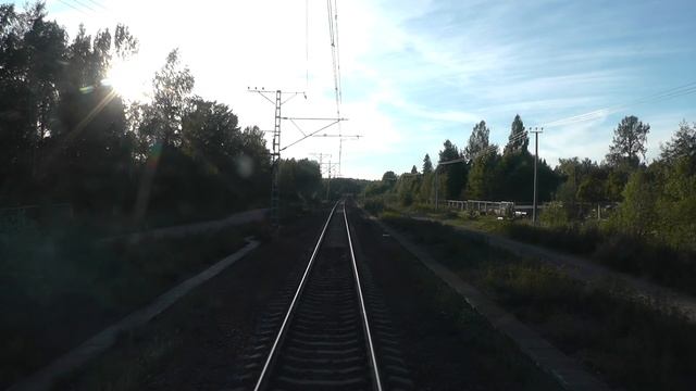 Выборг - Финская граница из кабины машиниста поезда | Vyborg - Finnish border cab ride Viipuri Suom смотреть онлайн
