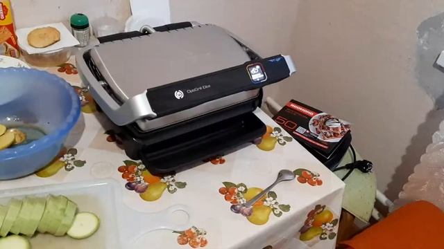 Готовим картофель на Tefal OptiGrill Elite GC750D30 смотреть онлайн