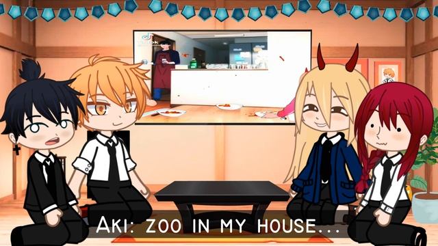 Chainsaw man react to Aki  Gacha life react to Chainsaw man  Chainsaw man react  Gacha Club