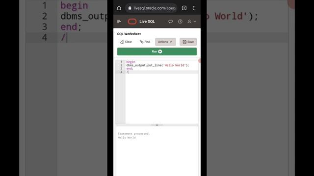How to practice PL/SQL programs in Mobile? смотреть онлайн
