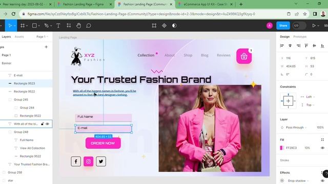 Fashion Landing Page Community – Figma смотреть онлайн