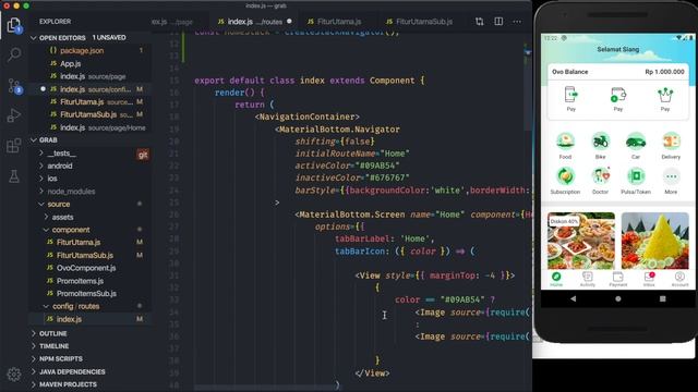 #9 Stack Navigation and Hook UseNavigation React Native - React Navigation 5 in Grab Application смотреть онлайн