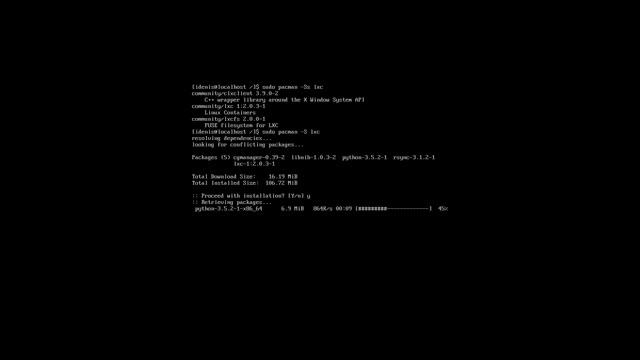 Установка LXC ( Linux Container) в Arch Linux 2016.07.01 Dual смотреть онлайн