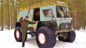 ЧУТЬ НЕ СГОРЕЛ! Ставлю ловушки на медведя! Что стало с печкой? На вездеходе в ТАЙГУ…..