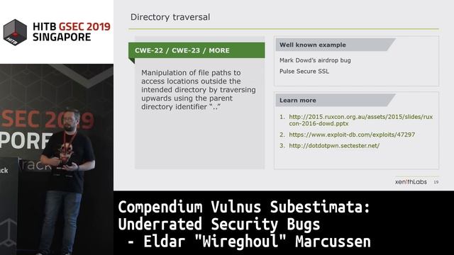 #HITBGSEC COMMSEC: Underrated Security Bugs - Eldar "Wireghoul" Marcussen смотреть онлайн