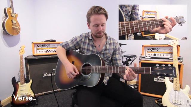 Mumford & Sons - I Will Wait (Guitar cover/lesson all parts) смотреть онлайн