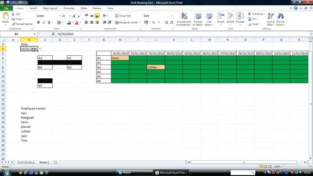 Excel Desk Booking Tool смотреть онлайн