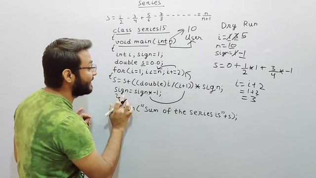 Series-S=1/2-3/4+5/6-7/8.....n/(n+1) using JAVA Programming | ICSE смотреть онлайн