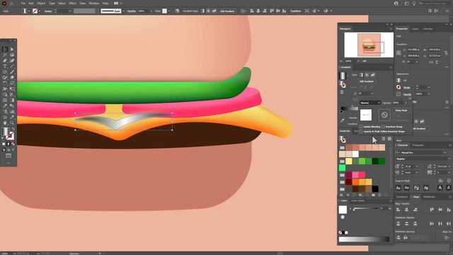 РИСУЕМ МЯГКИЙ 3D БУРГЕР | УРОК В ADOBE ILLUSTRATOR смотреть онлайн