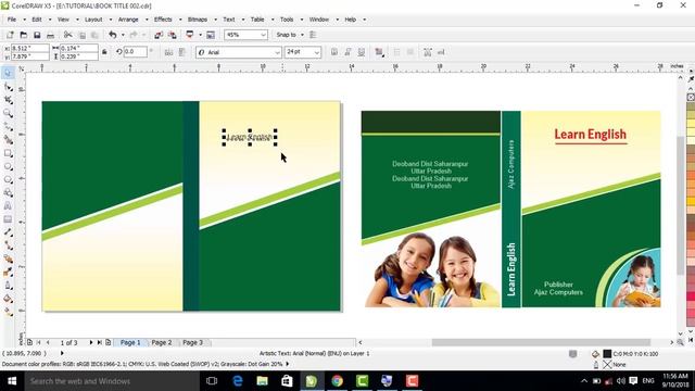 how to create book title and page cover design in coreldraw part 2 смотреть онлайн