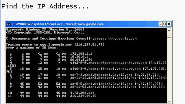 Using CMD Part 4 (Tracking An IP Address) смотреть онлайн