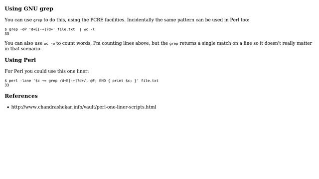Using Perl to count the number of scientific numbers in a file (6 Solutions!!) смотреть онлайн