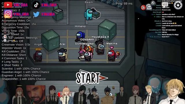 Chainsaw Man Among Us & Roblox With Denji, Power, Aki, Makima, Kobeni, Himeno, Angel and SONIC!??! смотреть онлайн