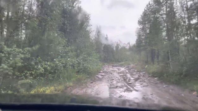 Дорога 47К-037 Умба-Муна-Инга-Кировск. Жёсткий брод через реку Тедзойок. смотреть онлайн