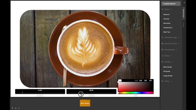 CameraBag Adjustments: Basic Border (CameraBag Photo And CameraBag Pro)