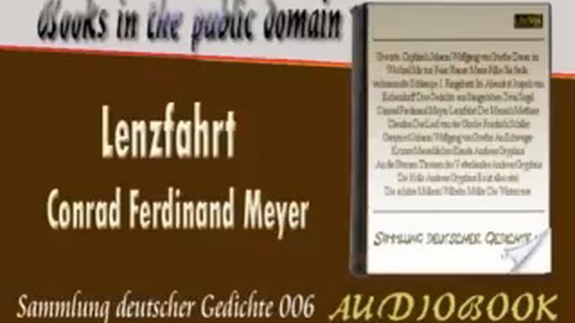 Lenzfahrt Conrad Ferdinand Meyer Audiobook смотреть онлайн