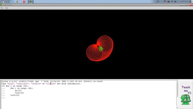 PYTHON TURTLE CIRCLE смотреть онлайн
