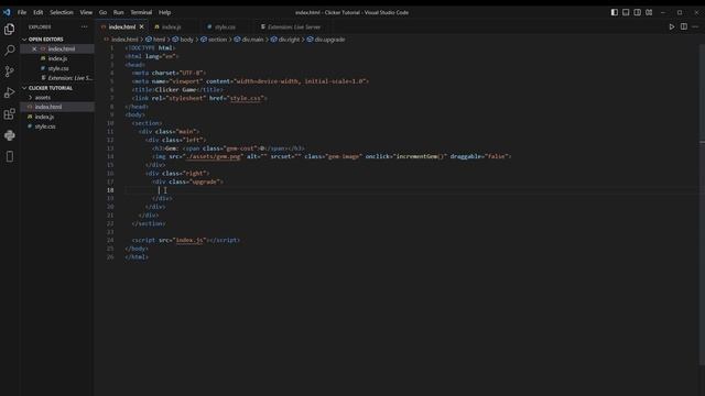 Build an incremental CLICKER game with vanilla HTML, CSS and JS. смотреть онлайн