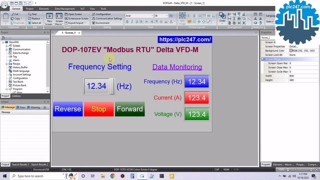 Delta HMI "Modbus RTU" Delta VFD-M Inverter Tutorial смотреть онлайн