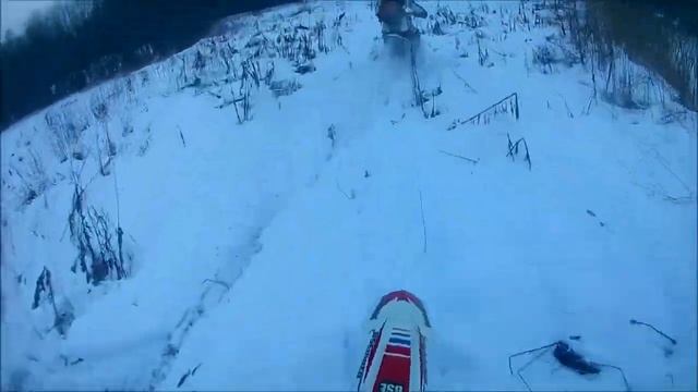 Winter Enduro. Зимний лес, хардовый путь. смотреть онлайн