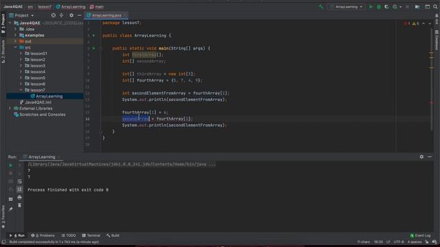 Java4QAE | Lesson 07 | ARRAY смотреть онлайн