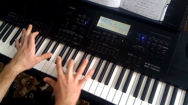 Daft Punk - within casio wk-7600 piano tutorial смотреть онлайн