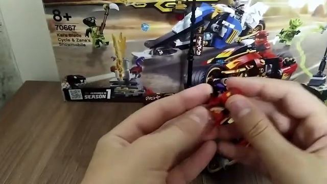 Lego Ninjago:ОБЗОР Мотоцикл клинок Кая и снегоход Зейна. 70667 смотреть онлайн