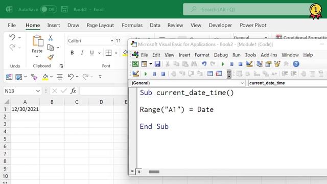 Add Current Date and Time using a Macro | Excel VBA смотреть онлайн