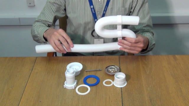 Сборка гофрированного сифона АС-3011 и АС-3012 с нержавеющей чашкой для раковины. смотреть онлайн