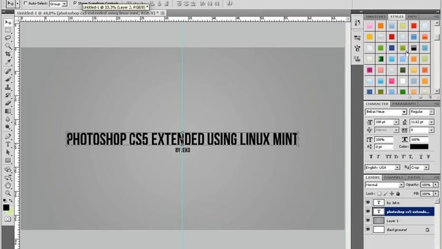 Photoshop CS5 using Linux Mint 11 смотреть онлайн
