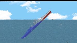 Sinking Bismarck in Floating Sandbox