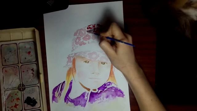 Портрет акварелью. Как нарисовать портрет акварелью. смотреть онлайн