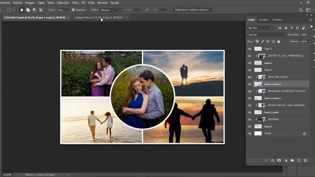 Cómo crear un Collage en Photoshop (Tutorial) FACIL смотреть онлайн
