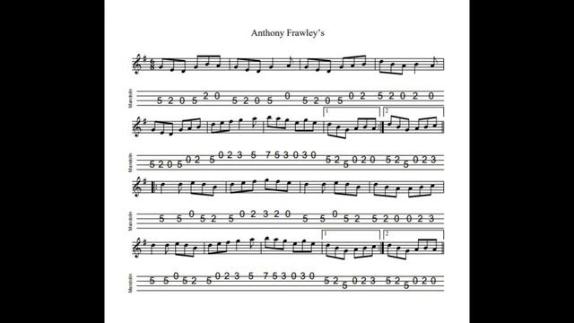 Anthony Frawley's - a jig in G Major tabbed for mandolin and played by Aidan Crossey смотреть онлайн