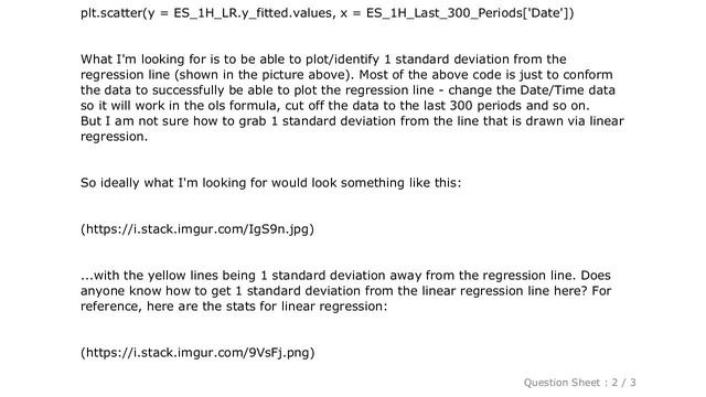 Pandas : Python - Calculate ongoing 1 Standard Deviation from linear regression line смотреть онлайн