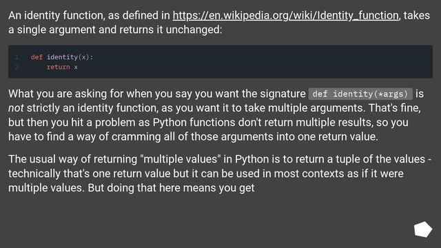 Is there a builtin identity function in python? смотреть онлайн