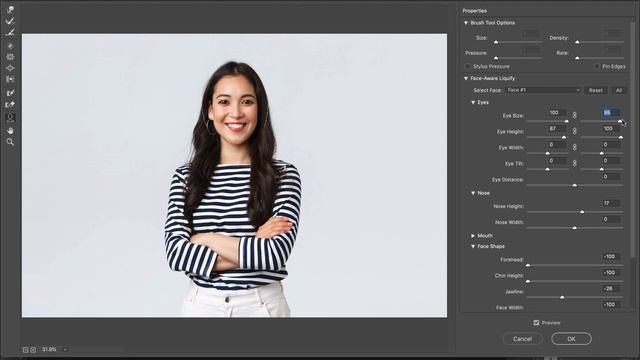 วิธีปรับหน้าคนด้วย Face tool เครื่องมือปรับใบหน้าบน Photoshop - ไม้ตายสายรีทัช смотреть онлайн
