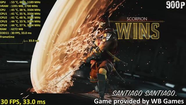 Mortal Kombat 11 - GTX 750 Ti - 1080p - 900p - 720p - G4560 - Benchmark PC Performance
