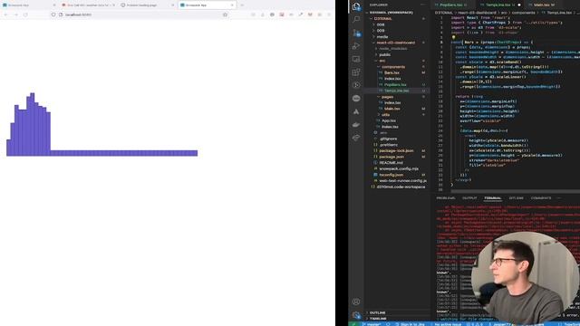 D3.js in 10 Minutes or Less | ep. 010 - Refactoring your react app for d3 смотреть онлайн