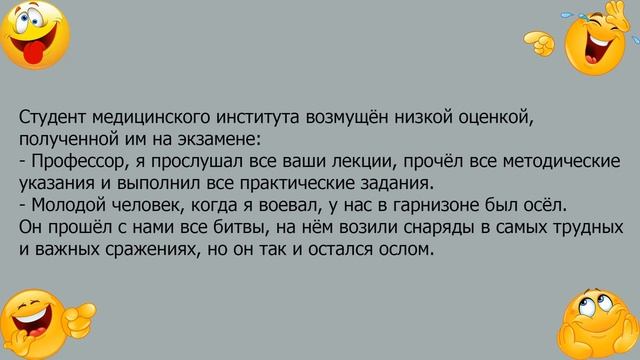 Анекдот про возмущенного студента и профессора смотреть онлайн