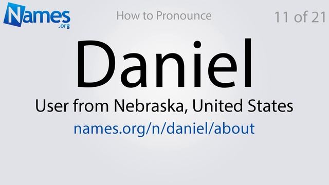 How to Pronounce Daniel смотреть онлайн