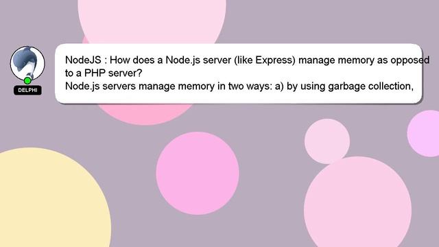 NodeJS : How does a Node.js server (like Express) manage memory as opposed to a PHP server? смотреть онлайн