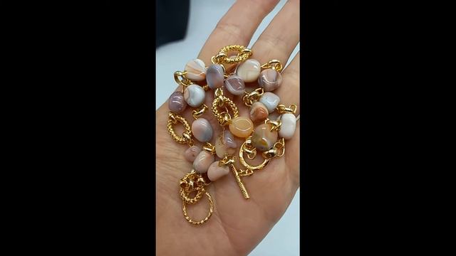Нежный комплект из розового агата))) Единственный экземпляр! смотреть онлайн