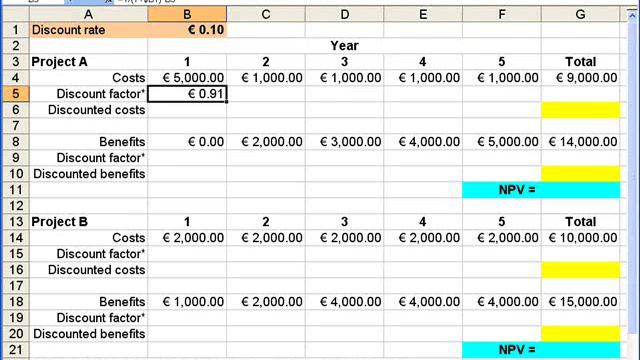 How To... Calculate Net Present Value (NPV) in Excel 2003 смотреть онлайн