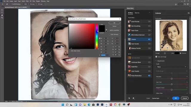 NEW Photo Restoration Filter in Photoshop Beta One Click | #photoshop смотреть онлайн