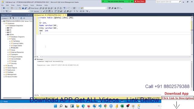 SQL Query for make Database and Create Table | IPT Excel School смотреть онлайн