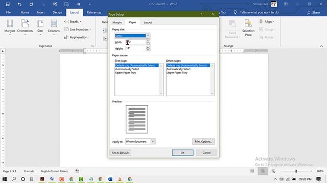 HOW TO SET LETTER PAPER SIZE IN MS WORD смотреть онлайн