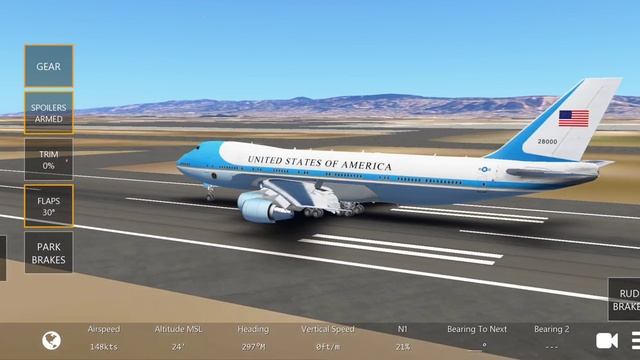 Infinity flight simulator - #swiss001landing Boeing VC - 25 - Air force смотреть онлайн
