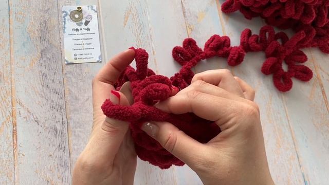 Мягкий цветок из Alize Puffy (Ализе Пуффи)